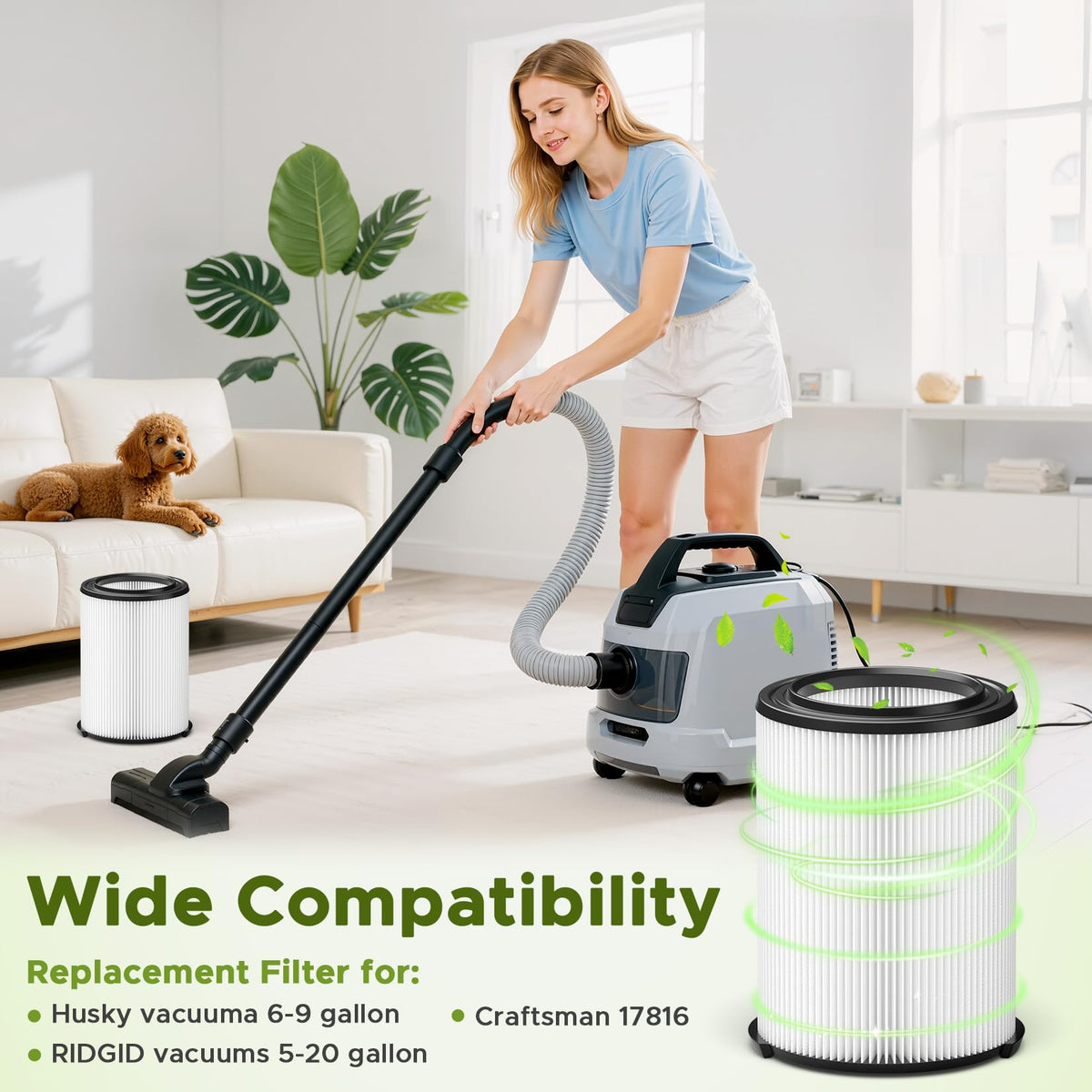 Vifect VF4000 compatibility chart shows wide vacuum model support.