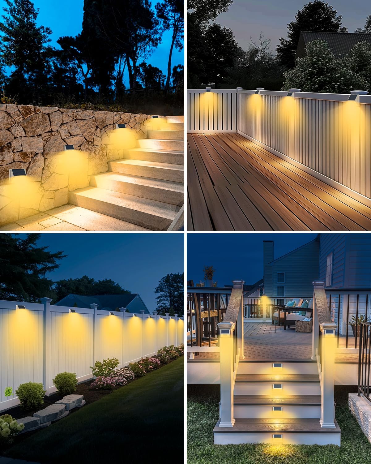 vighep 2Pack White Solar Lights install easily with included screws