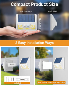 vighep 2Pack White Solar Lights IP65 weatherproof for any season