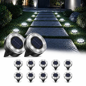 vighep mini solar ground lights flush with soil for mower-safe pathways