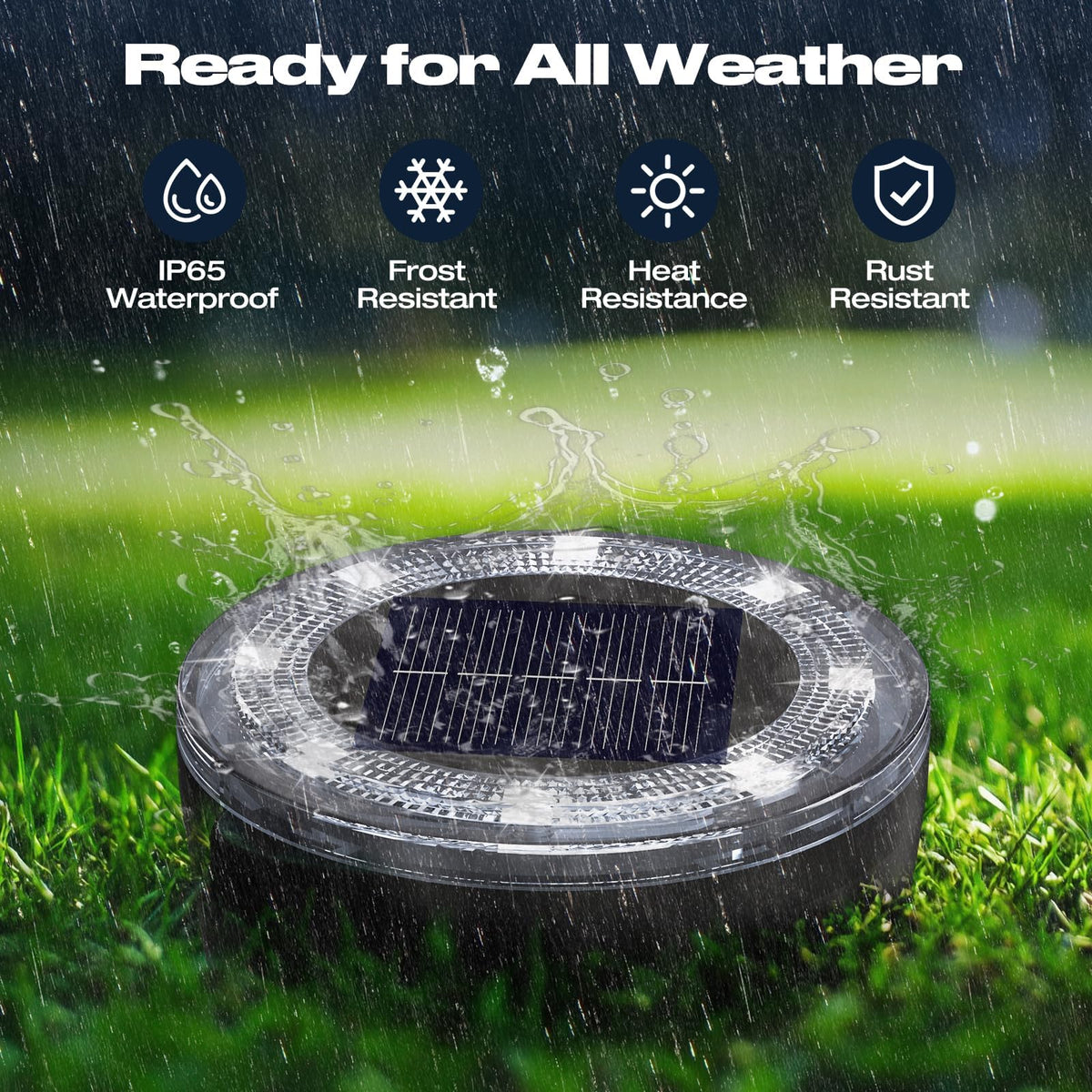 vighep mini solar lights are IP65 waterproof for all-weather use