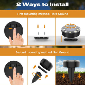 vighep flush disc lights provide mow-safe ground-level illumination