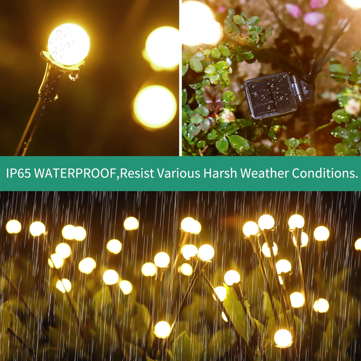 Vignuto wind-dancing fireflies effect lights for magical gardens