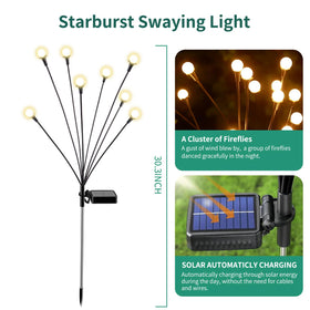 Vignuto garden lights provide a soft, firefly-inspired glow in the yard.