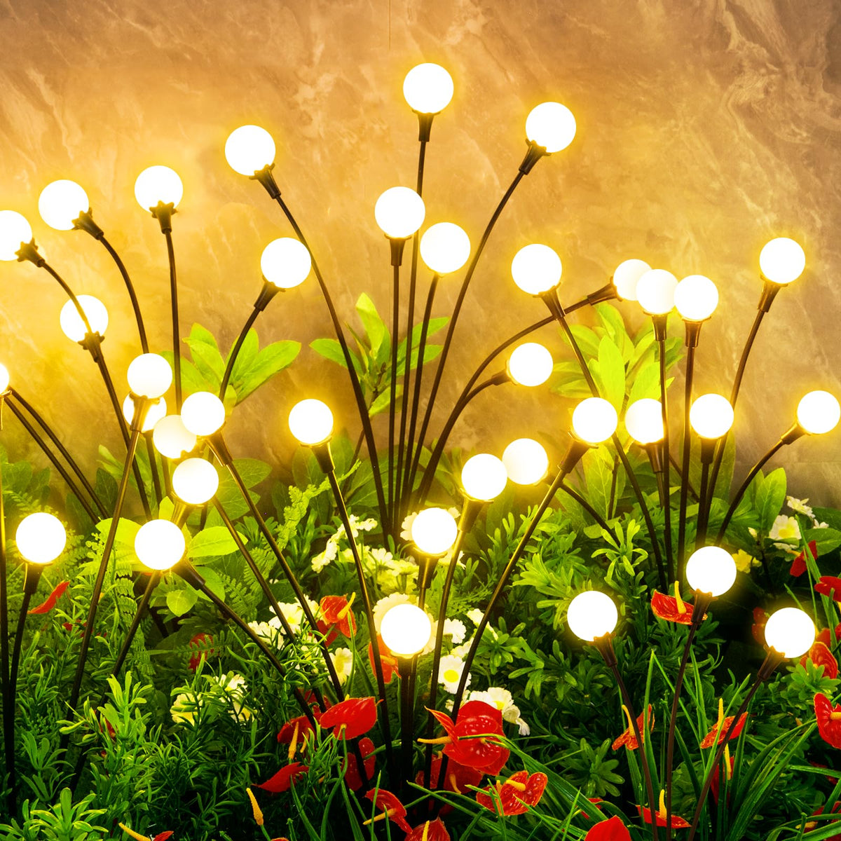 Vignuto outdoor solar lights 6-pack brighten pathways with warm ambience