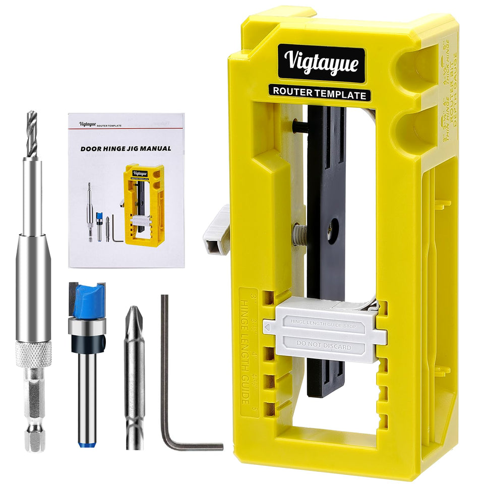 Vigtayue door hinge mortiser kit for precise mortises in wood projects