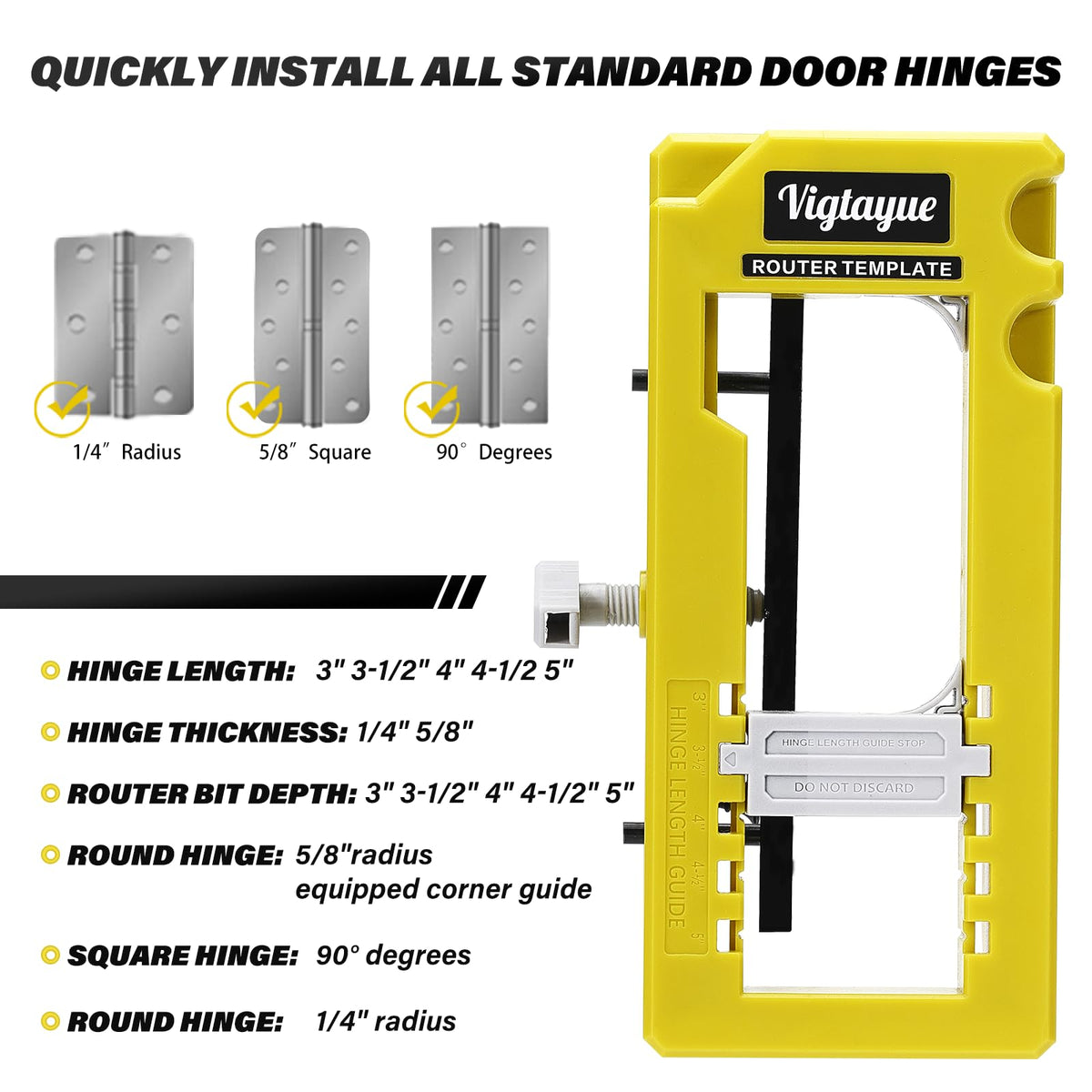 Vigtayue self centering hinge bit aligned screws with ease