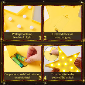 VIHOSE marquee star light black hero provides durable wall decor.