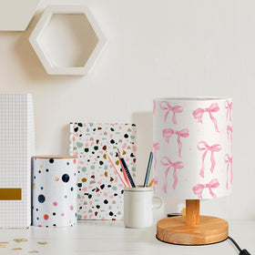 VIHOSE Bow Kids Table Lamp used as a bedside light for nighttime reading