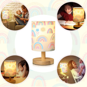 vihose linen shade boho kids lamp emits soft warm light