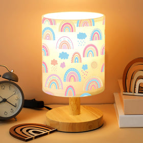 vihose rainbow kids table lamp with bedside glow for cozy reading