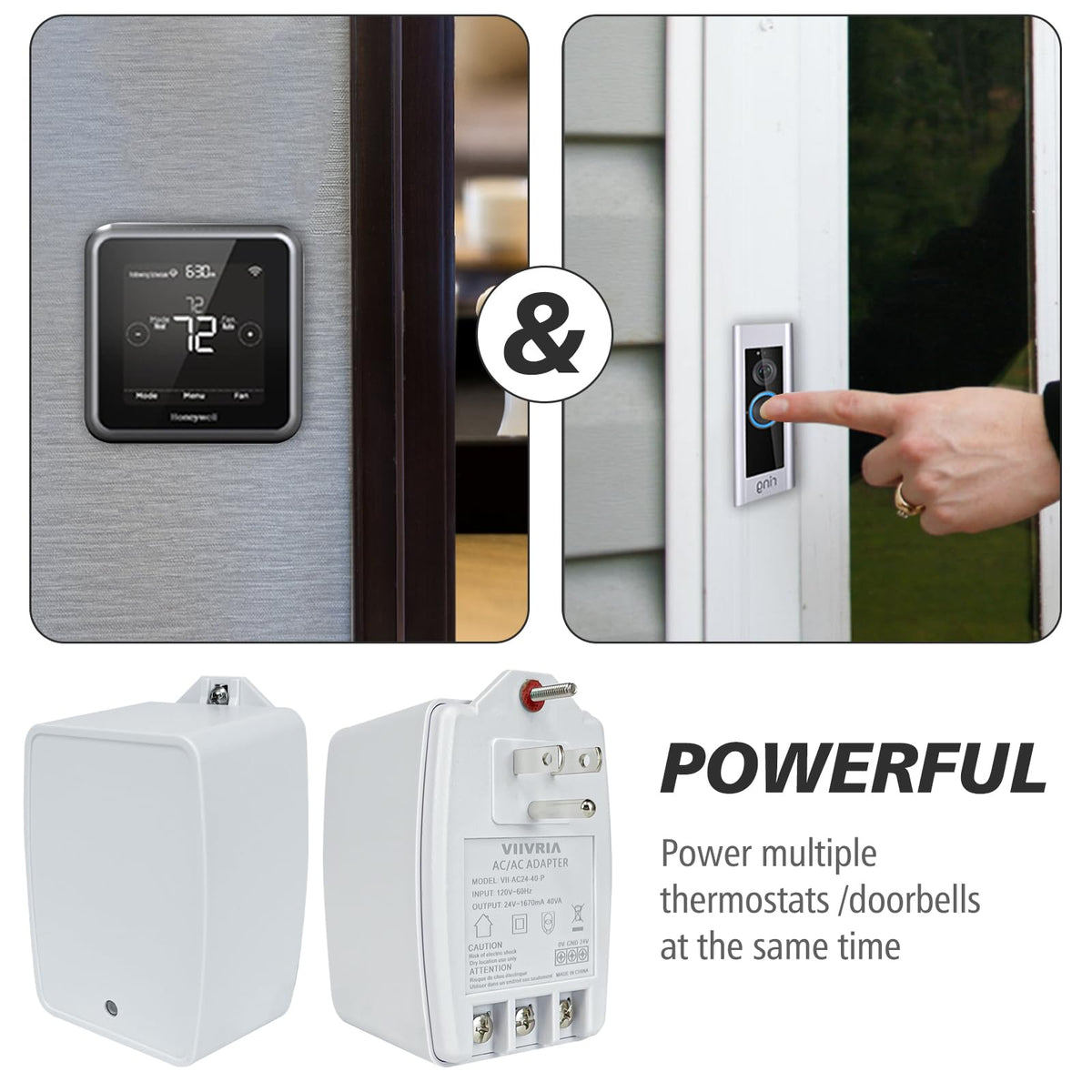 VIIVRIA 24V transformer fixed screw mount for added stability