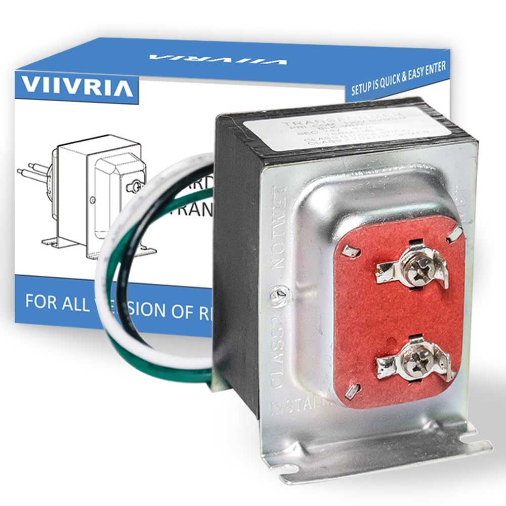 VIIVRIA 24V transformer front view showing compact, stable design