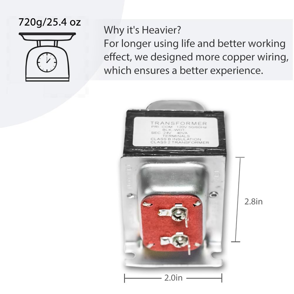 VIIVRIA 24V transformer installed on electrical box with screws