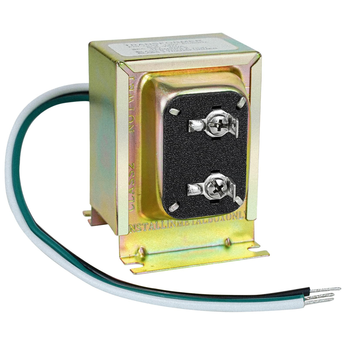 VIIVRIA 24V transformer mounted on an electrical box for secure wired doorbell power