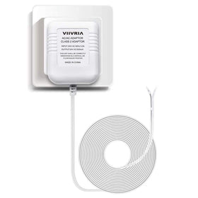 VIIVRIA AC 24V transformer with C-wire adapter powers Ring doorbells reliably
