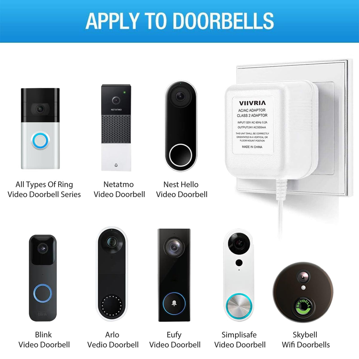 VIIVRIA Ring doorbell compatibility for continuous power