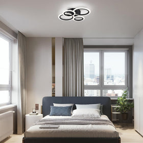 Vikaey four rings bedroom lighting enhances calm ambiance