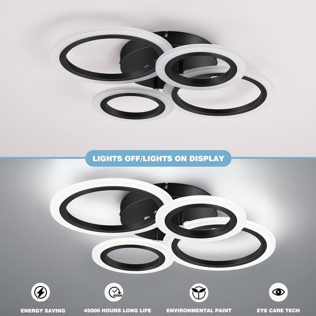 Vikaey white acrylic diffuser close up for uniform light