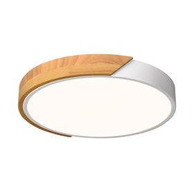Vikaey modern LED ceiling light with circle lampshade brightens a living space evenly