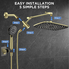 Veken daily spa-like shower experience with rainfall and handheld.