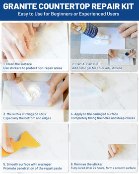 VIKEYTIM A and B parts mixing to create durable repair paste