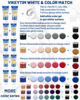 VIKEYTIM color gel set of five colors for precise shade matching
