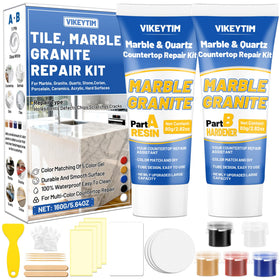 VIKEYTIM tile repair kit white paste ready for color matching on countertops