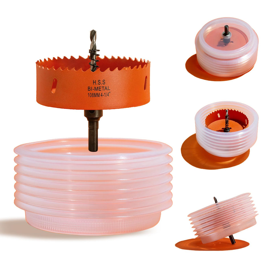 VIKITON 4-1/4 inch hole saw kit cutting recessed lights for clean results
