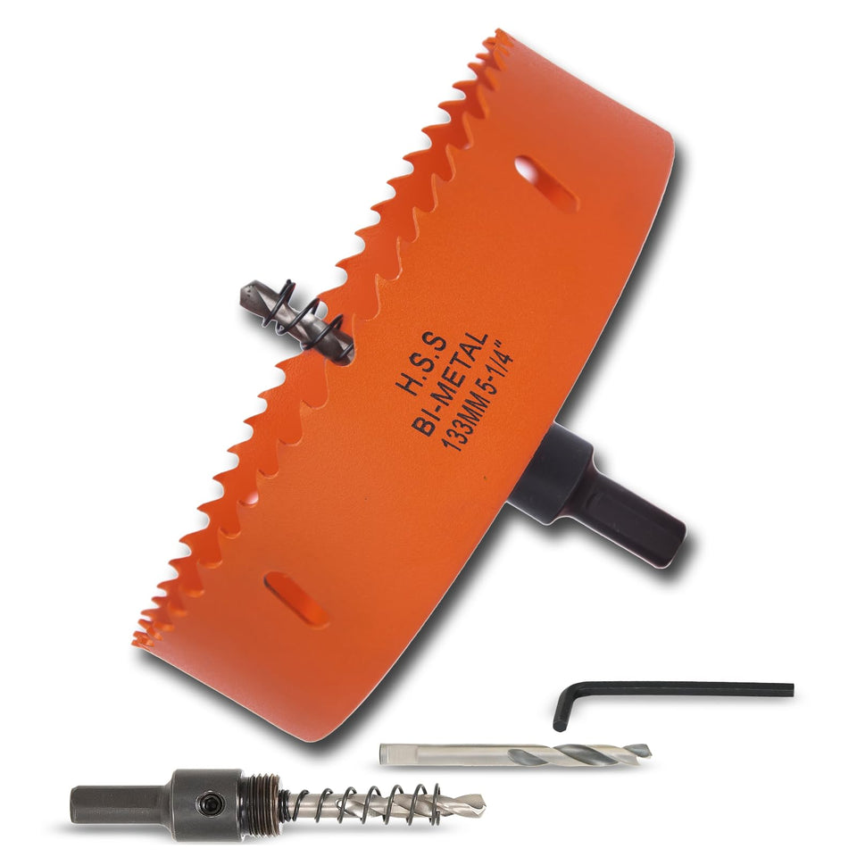VIKITON 5-1/4 inch hole saw with arbor package for complete DIY-ready kit