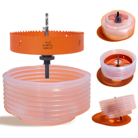 VIKITON 6-3/8 inch hole saw cutting drywall for recessed lighting