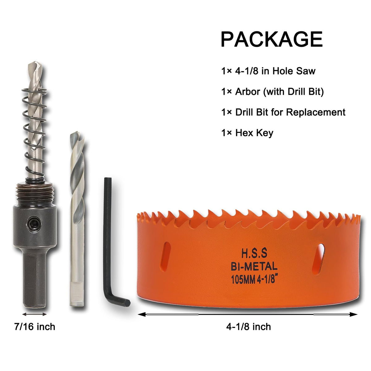 VIKITON arbor with pilot bit ensures precise center alignment for smooth drilling.