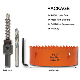 VIKITON arbor with pilot bit ensures precise center alignment for smooth drilling.