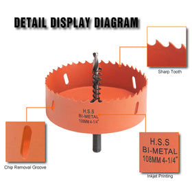 VIKITON bi-metal teeth stay sharp through drywall and wood projects
