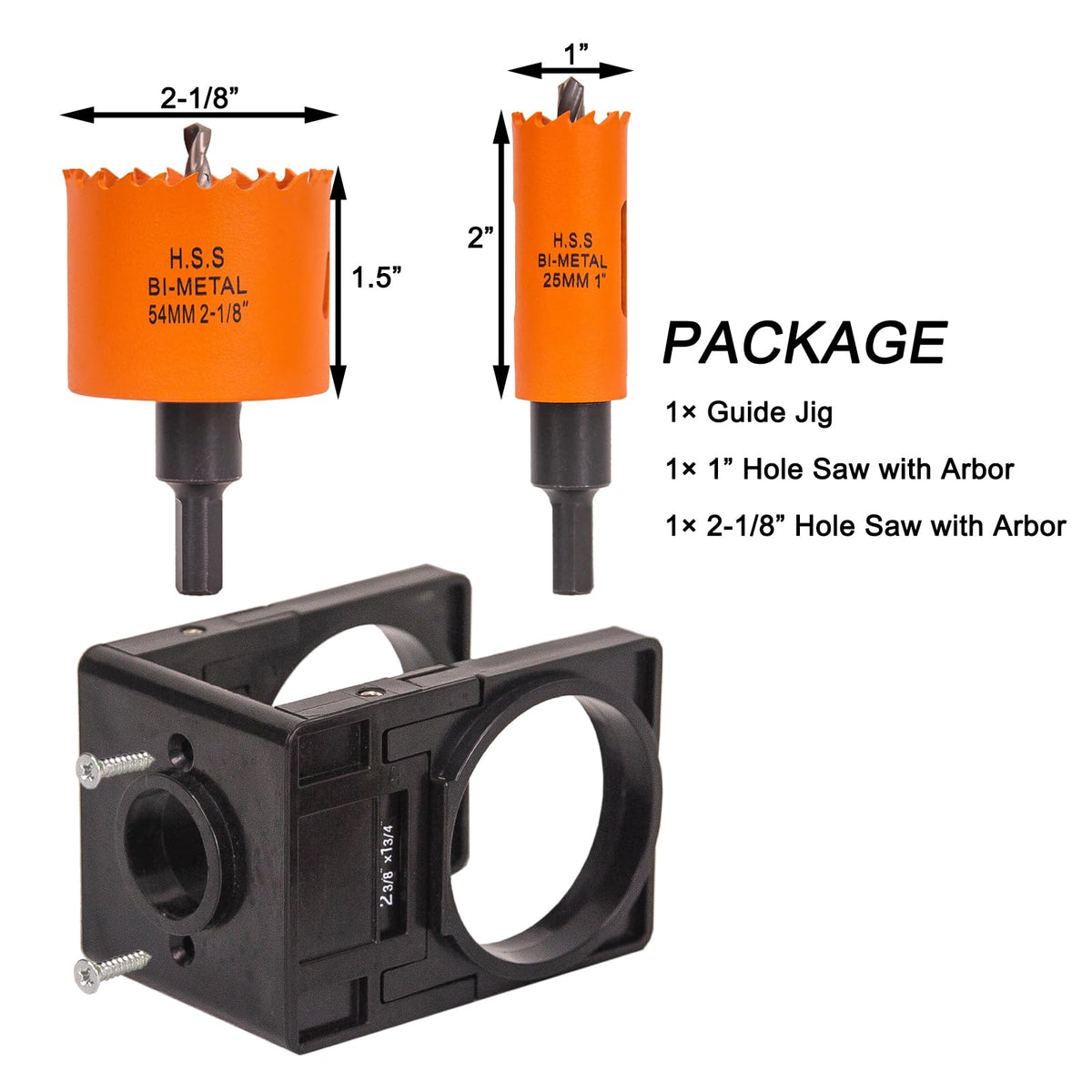 VIKITON 1-inch hole saw cuts clean latch holes.