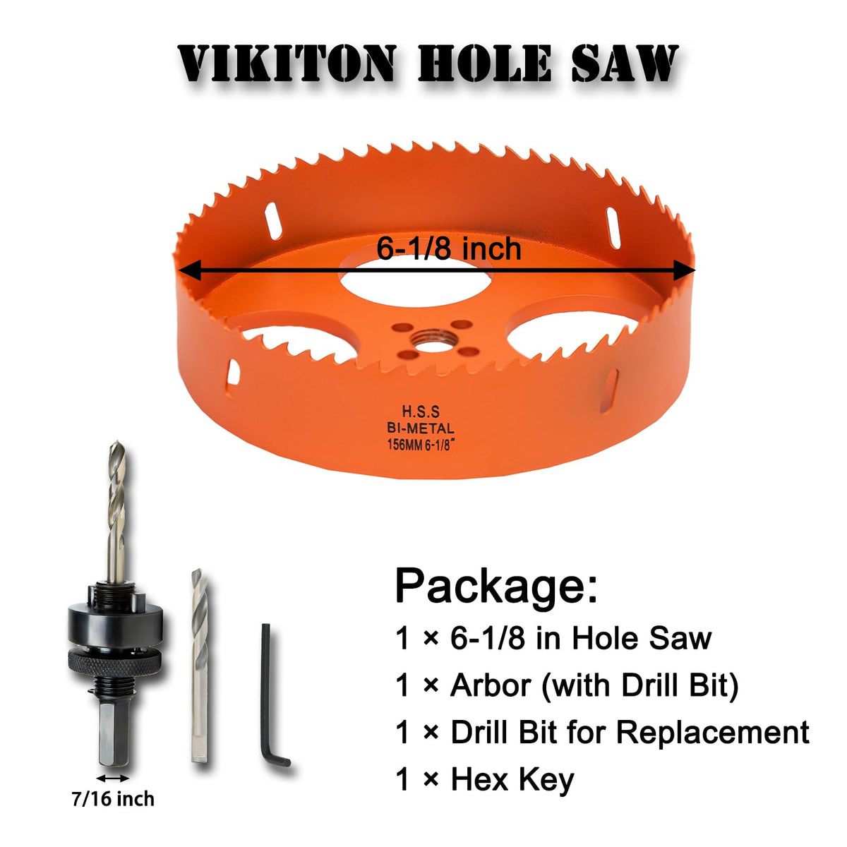Arbor with locking pins for secure VIKITON installation.