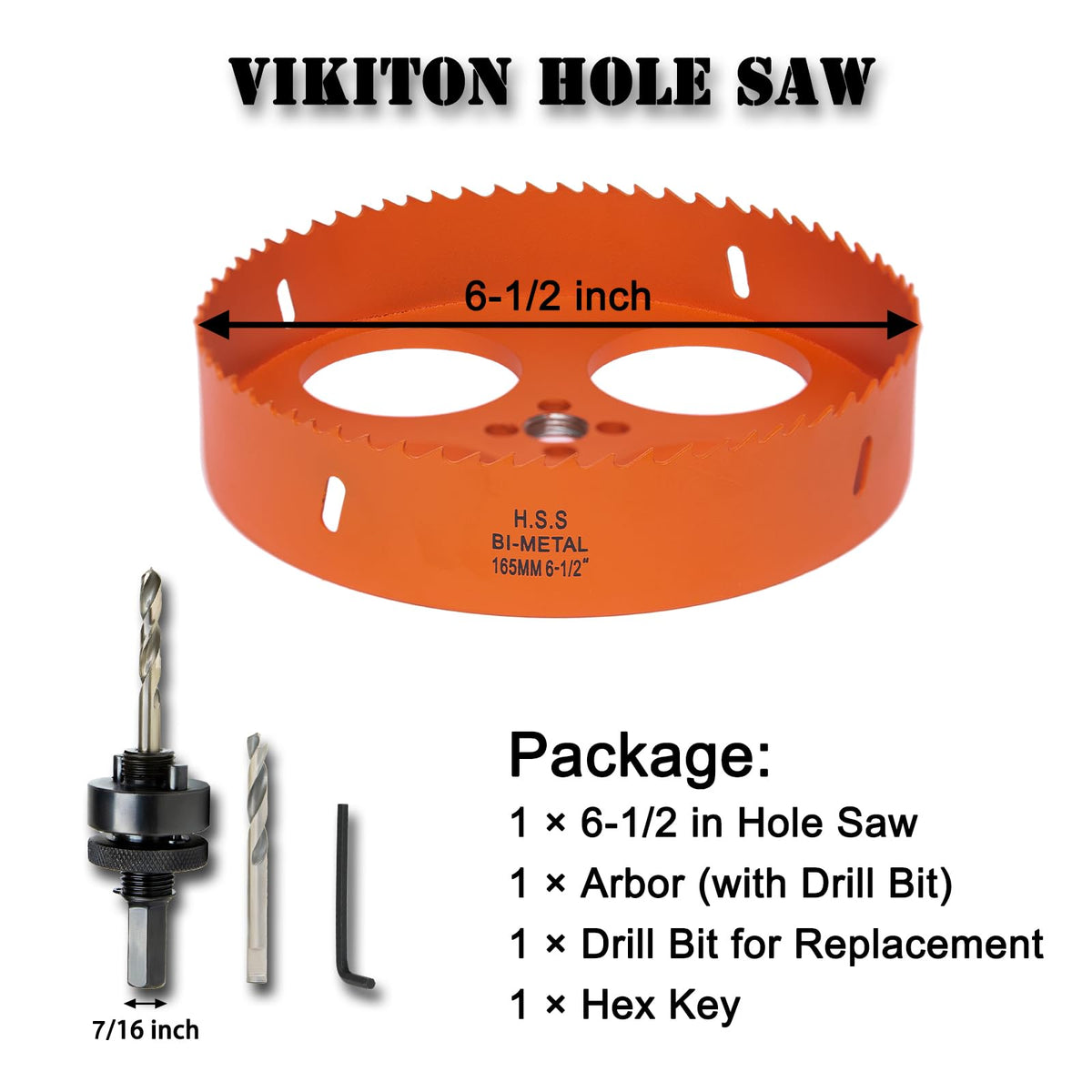 VIKITON hole saw with fast chip removal for clean work