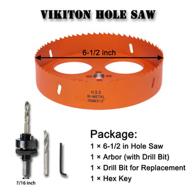 VIKITON hole saw with fast chip removal for clean work