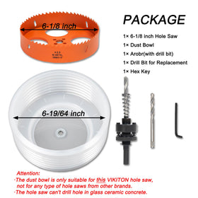 VIKITON hole saw arbor ready for quick drill setup