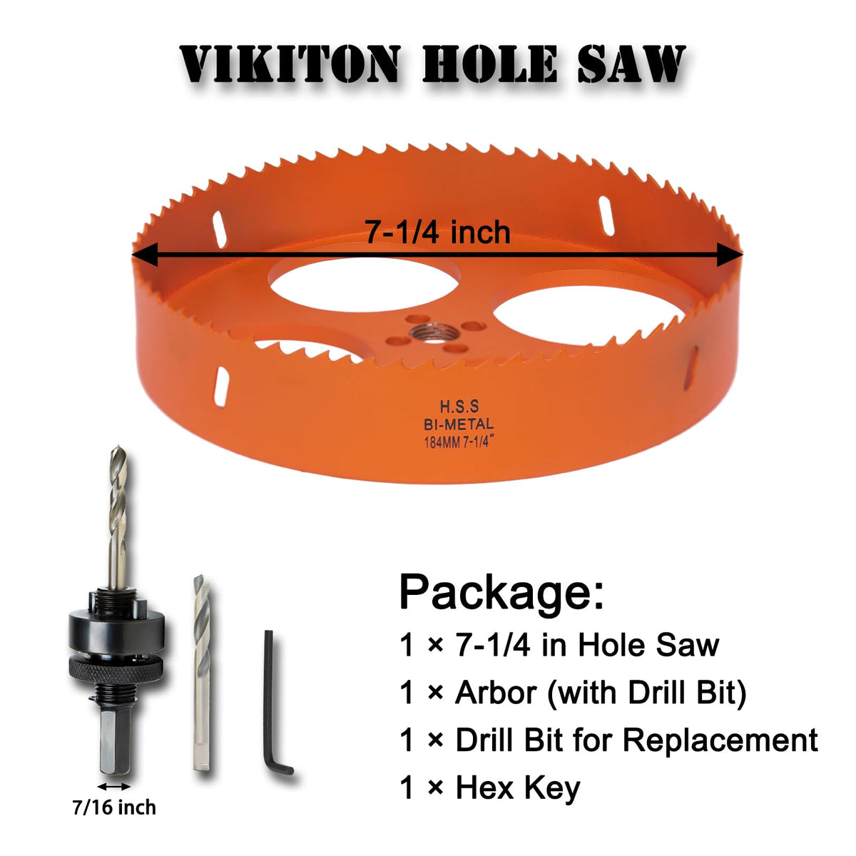 VIKITON locking pins setup showing quick, secure arbor connection