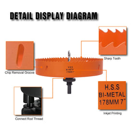 VIKITON package includes saw, arbor, replacement bit, and hex key.