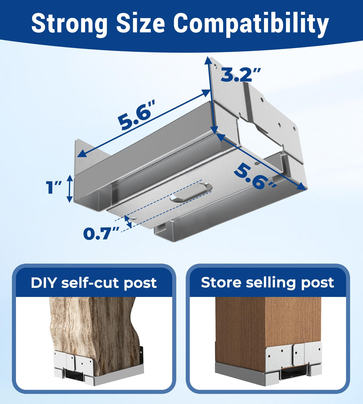 Vikofan bolt-down anchors on concrete enable quick, secure DIY mounting