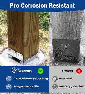 Vikofan elevated 1 inch lift keeps posts dry in rain