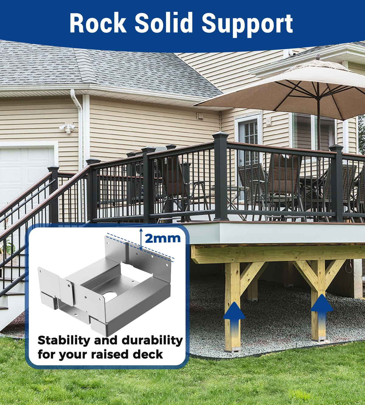 Vikofan galvanized steel construction resists corrosion for lasting outdoor use