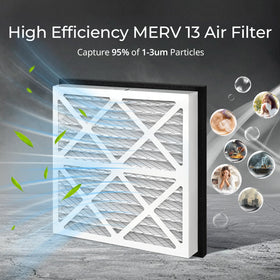 Vilaso 20x20x3 MERV 13 frame and gasket illustrate a tight, leak-free seal