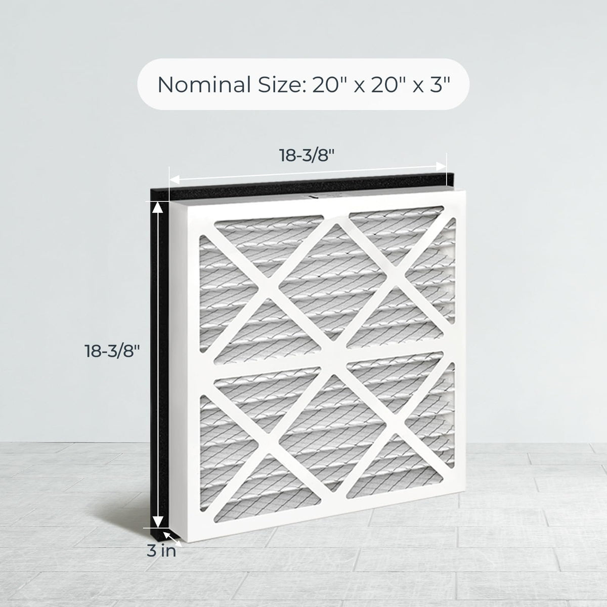 Vilaso 20x20x3 MERV 13 galvanized mesh reinforces durable construction