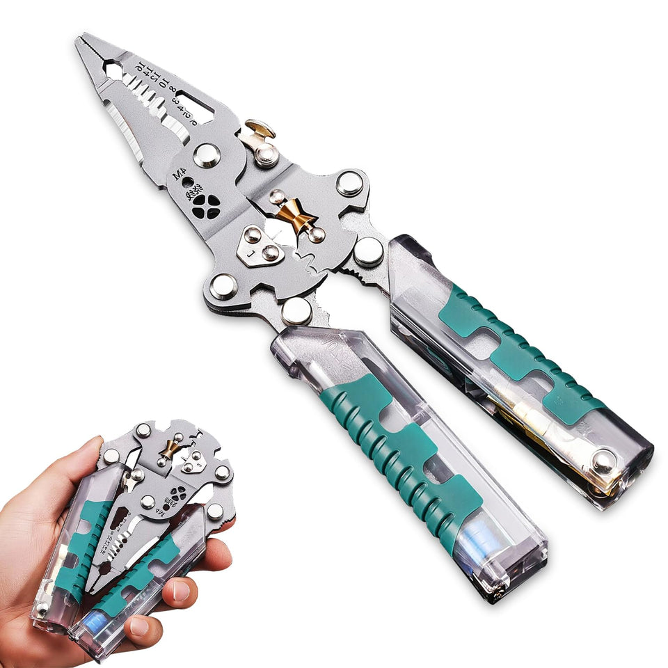 Vilenga 23-in-1 folding electrical pliers with compact foldable design for easy storage.