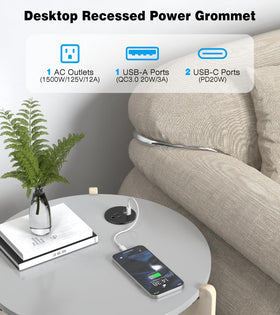 Vilong USB-A QC3.0 20W port powers smartphones and tablets quickly.