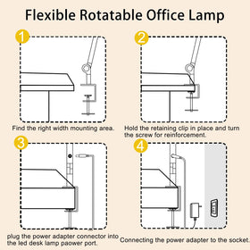 Vimeepro desk light memory function recalls last settings for convenience.