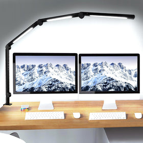 Vimeepro LED desk lamp with clamp offers secure mounting for a tidy workspace.